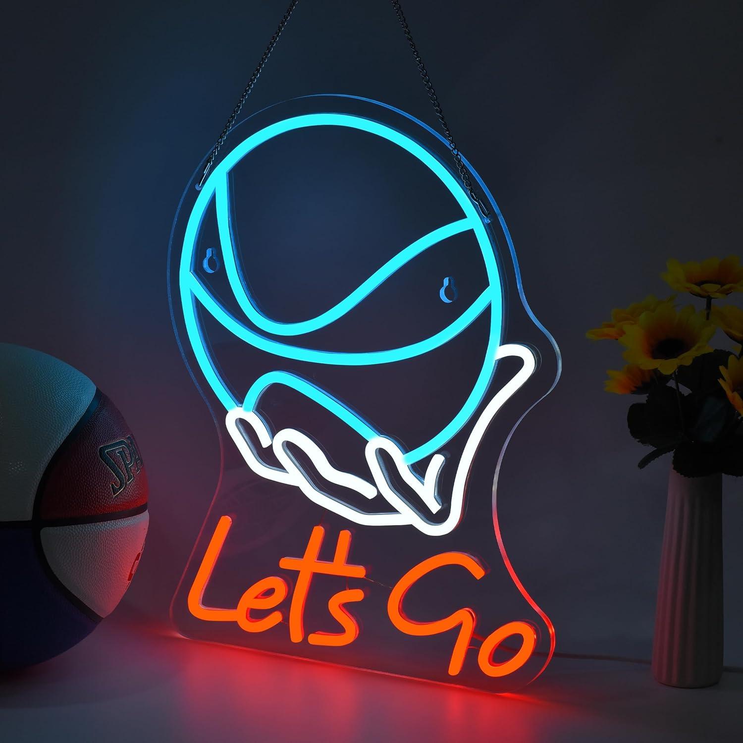 ป้ายไฟนีออน LED ลายบาสเก็ตบอล  - Lighting Decoration Ideas บทวิจารณ์และราคา