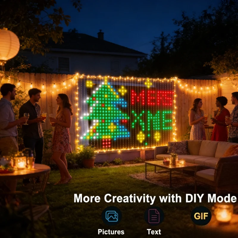 ไฟม่านอัจฉริยะ 400LED, ไฟสายตก - Lighting Christmas Decor บทวิจารณ์และราคา