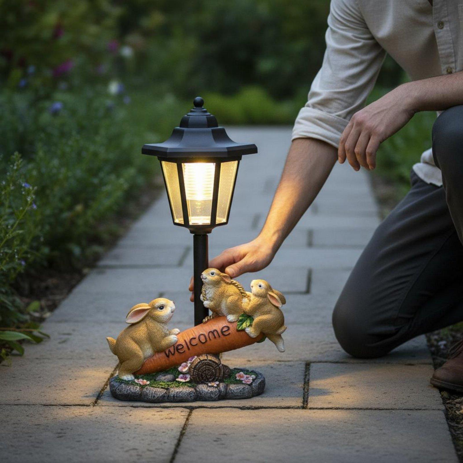 รูปปั้นกระต่ายพลังงานแสงอาทิตย - Lighting Decoration Ideas บทวิจารณ์และราคา