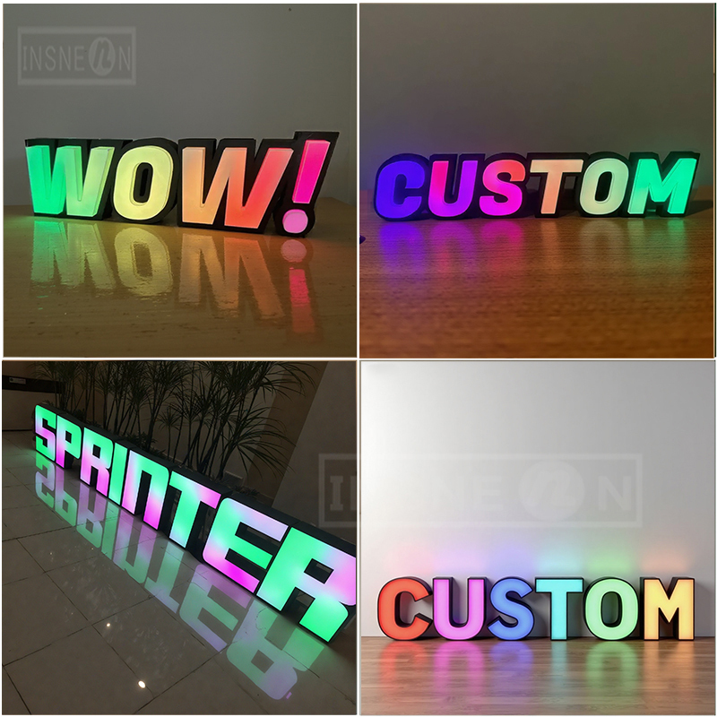 ป้ายไฟ LED RGB แบบกำหนดเอง, ตก - Up Lighting Decor บทวิจารณ์และราคา